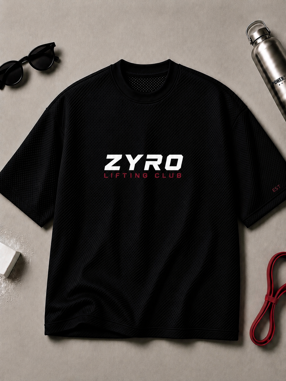 ZYRO Lifting Club Mesh Tee - RED